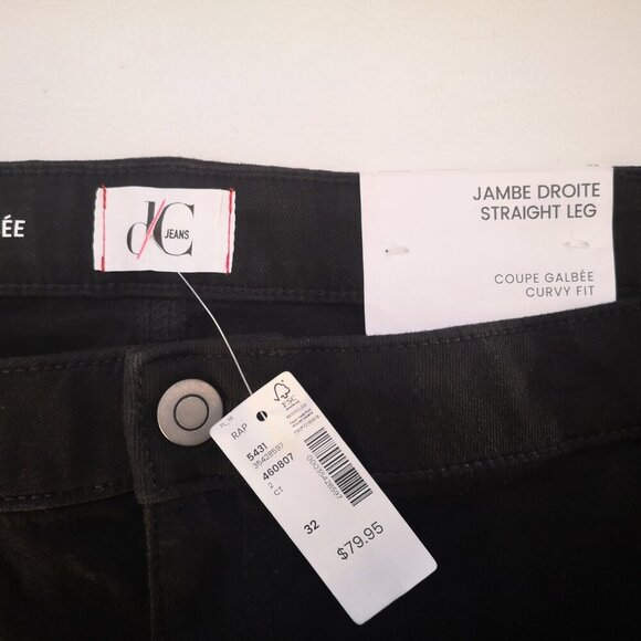 NWT DC Jeans Curvy Fit Ladies Size 32 Straight Leg Black Jeans - Picture 3 of 15